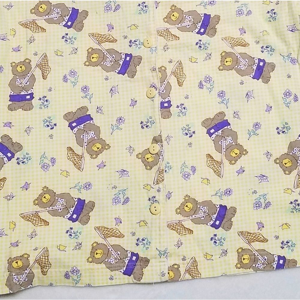 Vintage Basic Editions Gingham Teddy Bear Pajamas - image 4